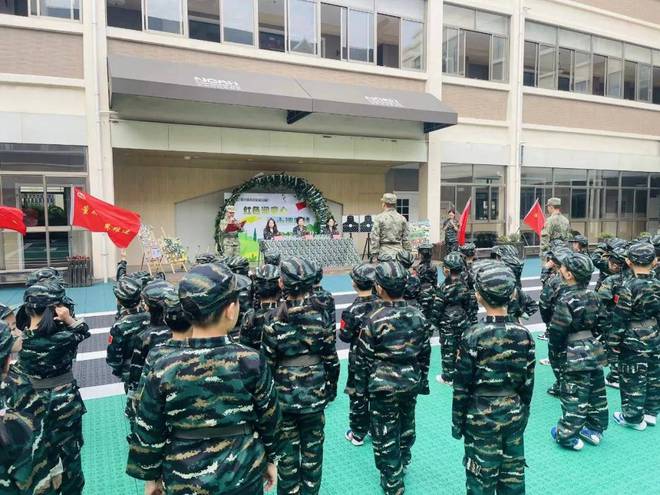 紅色潤童心 小小迷彩娃嘉興淵博慶安幼兒園2024大班學(xué)軍體驗(yàn)活動(dòng)(圖8)