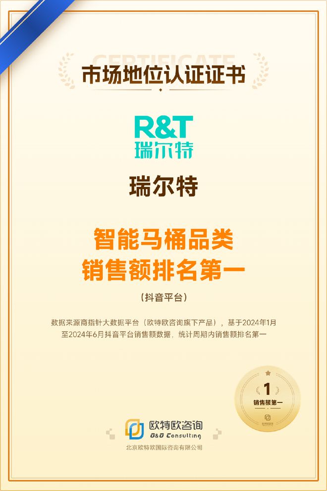 智能馬桶銷售額抖音第一為什么是RT瑞爾特(圖1)